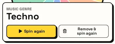 The result card: Music genre, Ambient