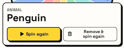 The result card: Animal, Toucan