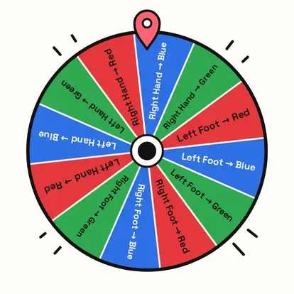 The wheel with the yellow moves removed